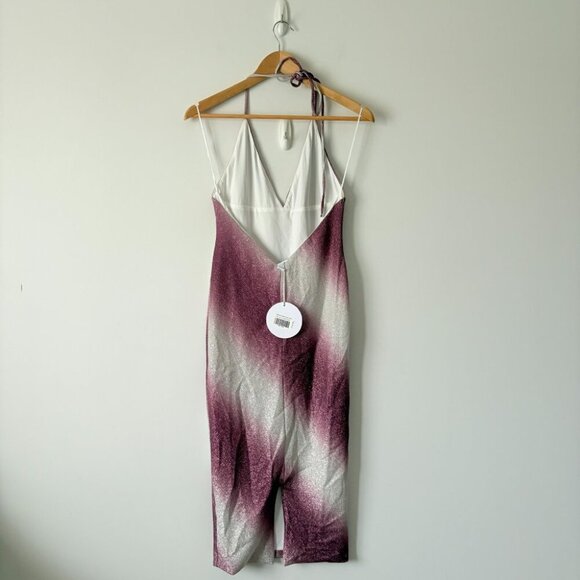 Princess Polly Alexa Sparkle Halter Midi Dress NWT Purple White Size 8 - Picture 5 of 7